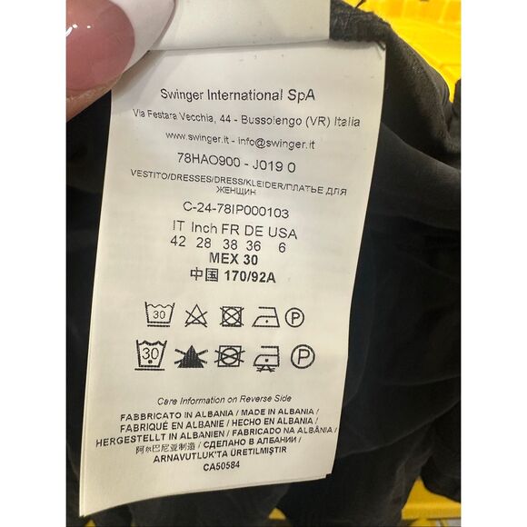 Versace Jeans Couture BLACK Spaghetti strap dress US 6 $675 - Picture 13 of 13